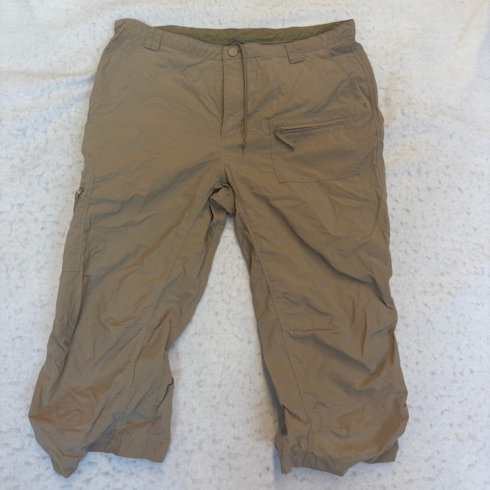 The North Face Capri Pants Womens 10 Brown Hiking Cargo Nylon